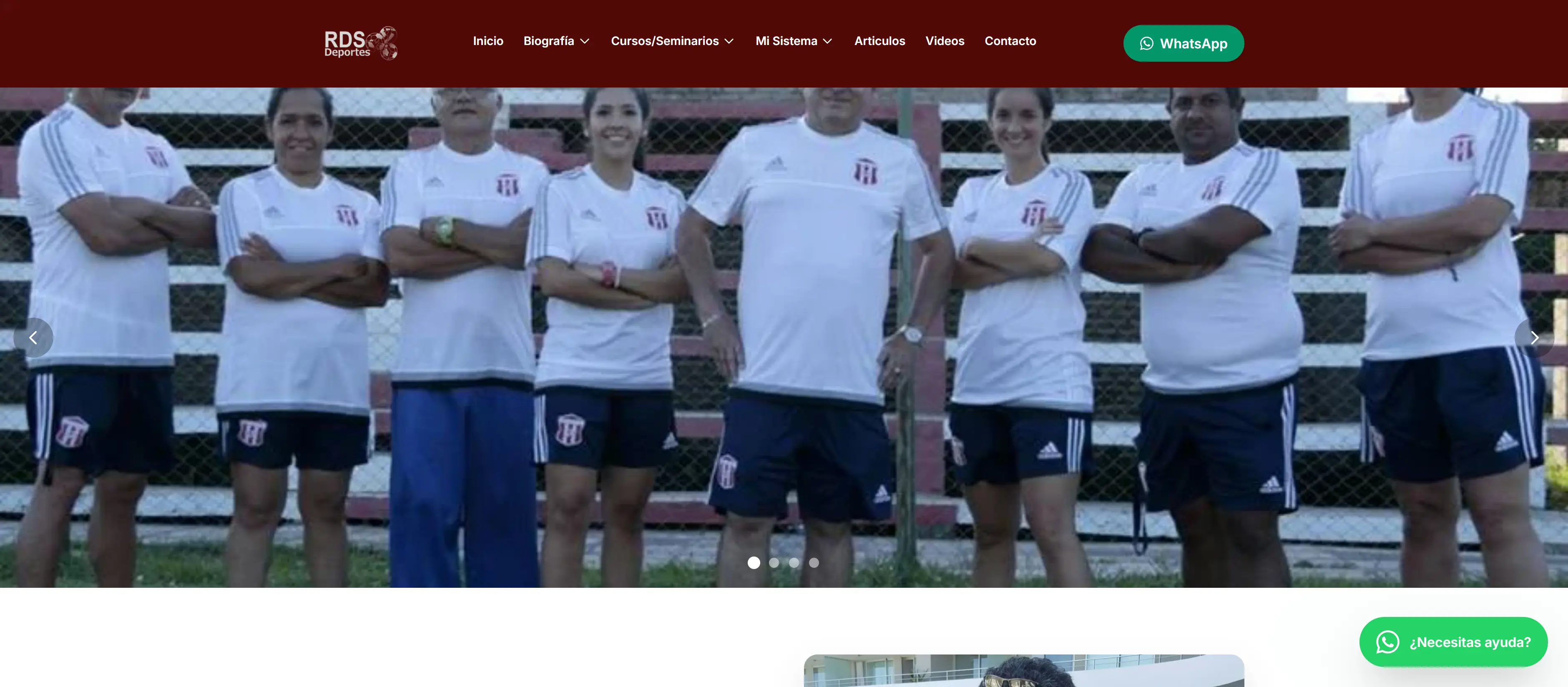 Sitio web de RDS Deportes en escritorio